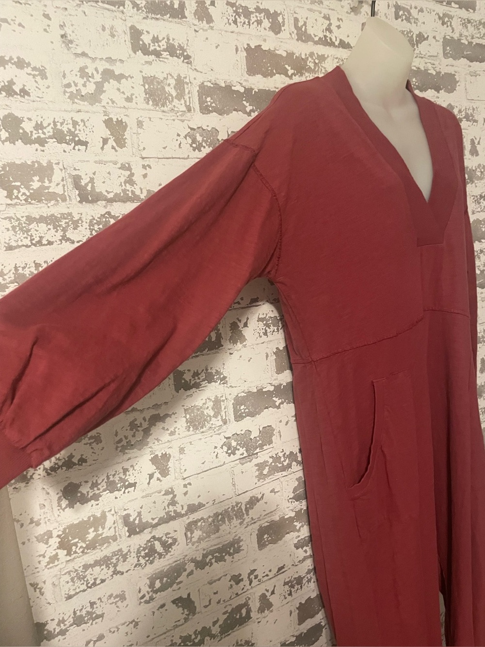 Intimately Free People Oversized Lounge Jumpsuit One Piece Romper Rust Rose XS - Picture 5 of 8